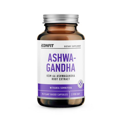 ICONFIT Ashwagandha 90 kapsulių – streso mažinimui ir geresnei savijautai
