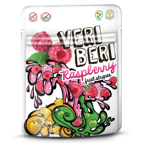 Avietinės vaisių juostelės pagamintos iš 100% vaisių produktų, 50g