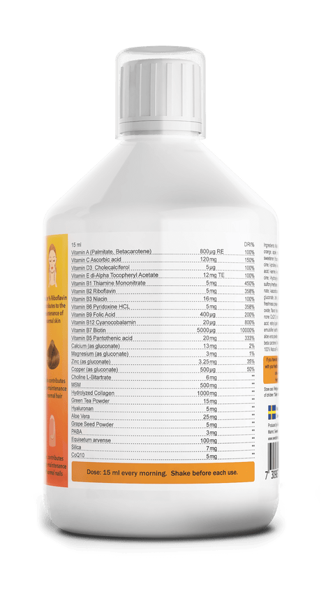 Hair, Skin & Nails vitaminų kompleksas 500 ml – odai, plaukams ir nagams