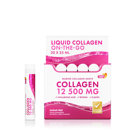 Swedish Nutra - Marine Collagen 12500 mg skystas jūrinis kolagenas šotais (10 dienų kuras)
