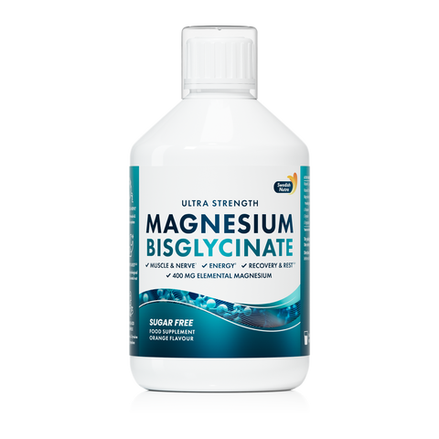 Swedish Nutra Magnesium Bisglycinate – aukšto įsisavinimo skystas magnis su vitaminais ir aminorūgštimis
