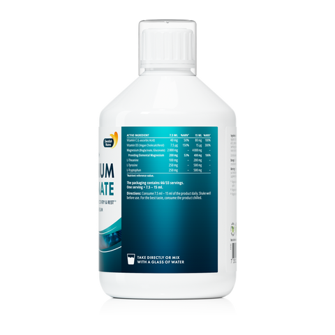 Swedish Nutra Magnesium Bisglycinate – aukšto įsisavinimo skystas magnis su vitaminais ir aminorūgštimis