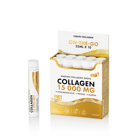 Swedish Nutra - Marine Collagen 15 000 mg skystas jūrinis kolagenas šotais (10 dienų kursas)