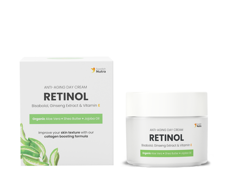 Swedish Nutra - Retinol Day Cream, anti-aging dieninis veido kremas su retinoliu ir niacinamidu, 50 ml