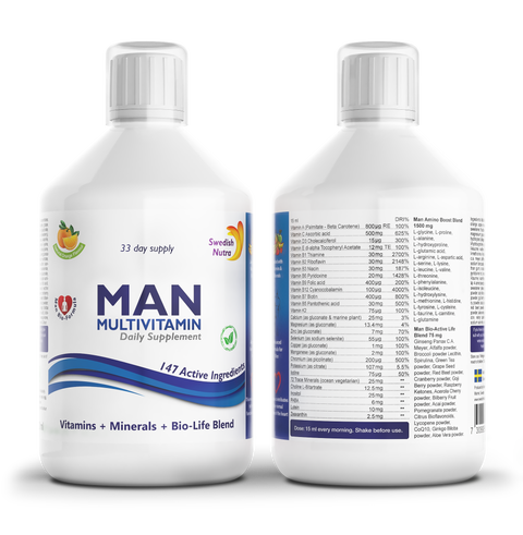 Swedish Nutra multivitaminai vyrams